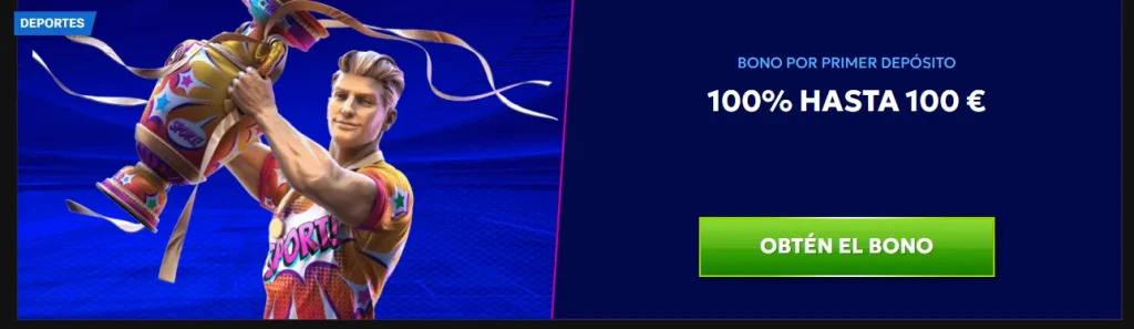 Bono deportivo 100% hasta 100€: cómo activarlo y requisitos rtbet