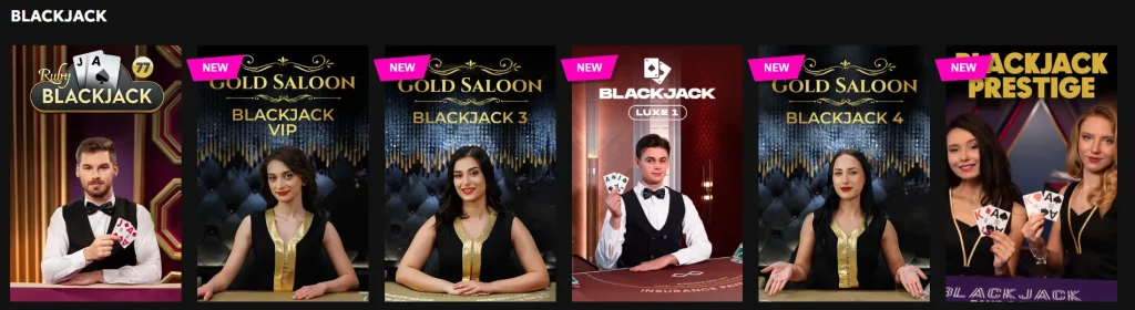 Blackjack en vivo