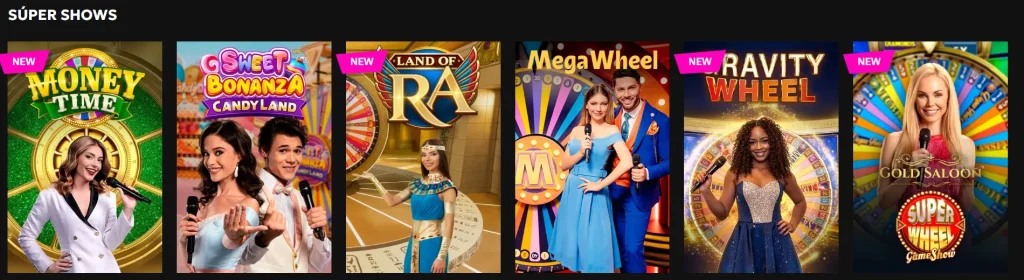 Súper shows y programas de juegos en vivo